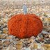 Cabled texture pumpkin pouf