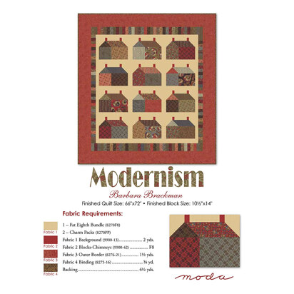 Moda Fabrics Modernism Quilt - Downloadable PDF