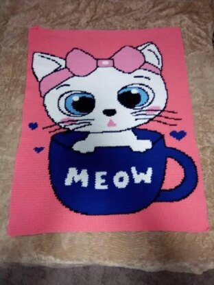 Meow Kitty Graphghan Pattern