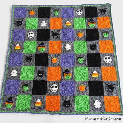 Halloween Granny Square Blanket