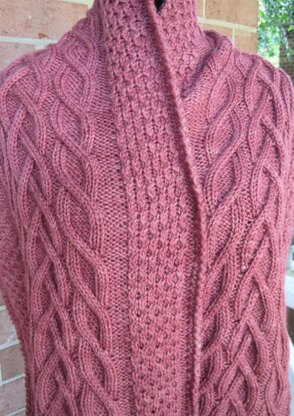 Warm Legan Cabled Stole