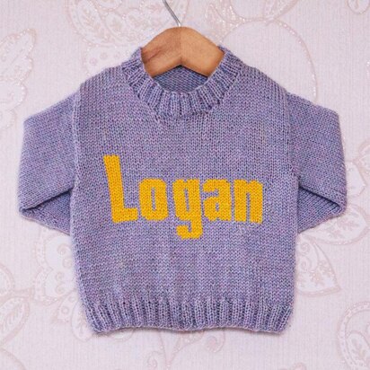 Intarsia - Logan Moniker Chart - Childrens Sweater