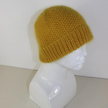 Fluffy Moss Stitch Beanie Hat