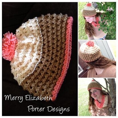 Strawberry Cheesecake Hat - knitting pattern