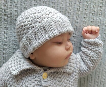 Kids Knitting Pattern | Mossy Baby Cardigan, Pants, Bloomers, Hat and Pixie Hat | Top Down Cardigan | 0-24 Months