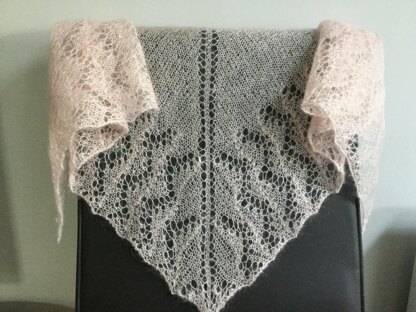 Pink lace shawl
