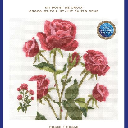 DMC Roses Cross Stitch Kit - 7x14in