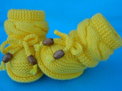 Knitting Pattern Baby Booties Cinderella