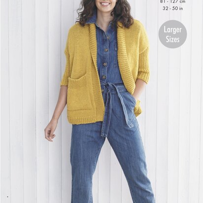 Ladies Cardigans Knitted in King Cole Subtle Drifter Chunky - 5684 - Downloadable PDF