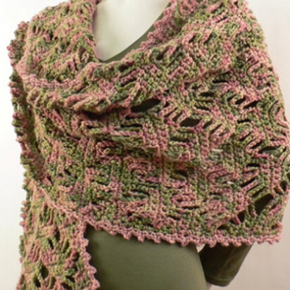 Lattice Lace Wrap in Caron Simply Soft & Simply Soft Paints - Downloadable PDF