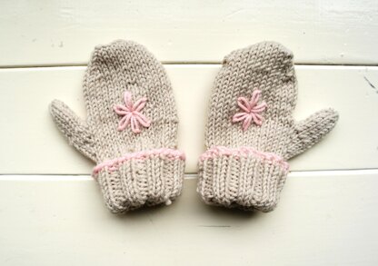 Easy baby and toddler mittens