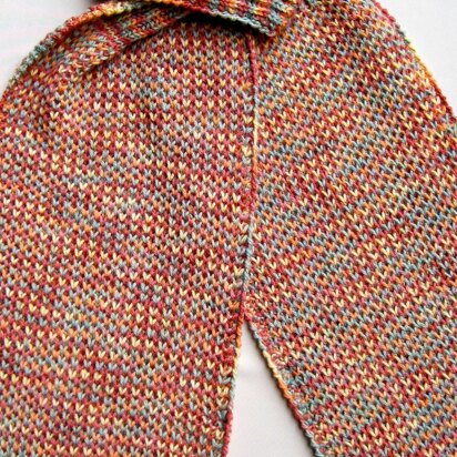 Single and Double Brioche Stitch Turtleneck Scarf