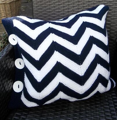 Garter Stitch Chevron Pillow