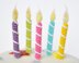 Birthday candles. Crochet cake topper. Realistic crochet candles. Cupcake candles