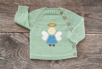 Angel kids jacket Knitting Pattern