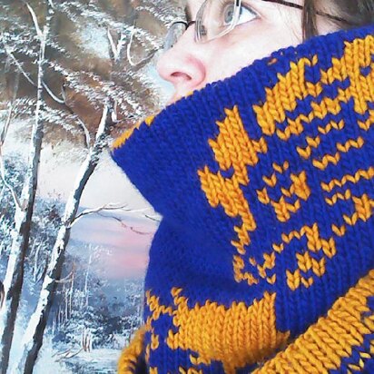 Winter's Ward Double-Knit Dragon Cowl