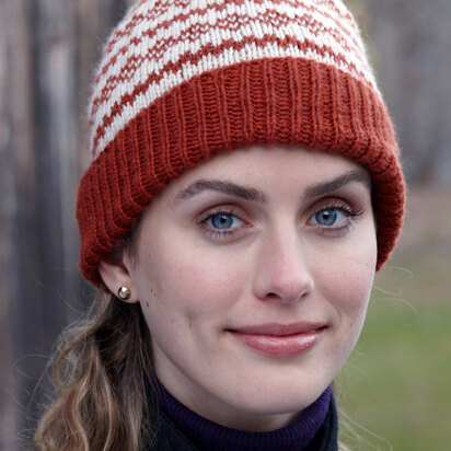 Fair Isle Hat in Lion Brand Superwash Merino Cashmere - L0633