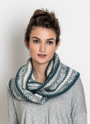 Cottage Grove Cowl in Blue Sky Fibers Worsted Cotton/Printed Cotton - 202022 - Downloadable PDF