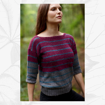 Emily Jumper - Knitting Pattern For Women in Willow & Lark Woodland