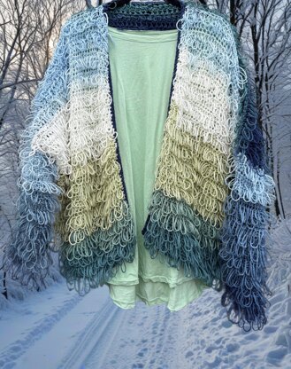 Shaggy Crochet Cardigan