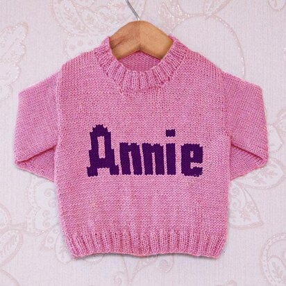 Intarsia - Annie Moniker Chart - Childrens Sweater