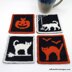 Halloween Cat Coasters