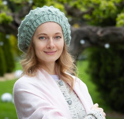 Celadon Knit Beret Hat