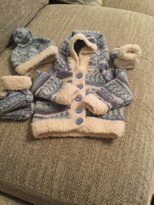 acket, Mittens, Bootees and Bonnet in Sirdar Snuggly Baby