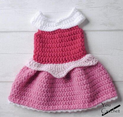Princess Aurora Crochet Baby Dress Sleeping Beauty