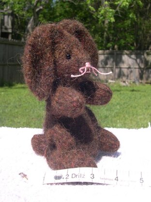 Knitted/Felted Brown Rabbit