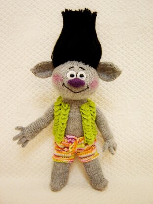 Toys Knitting Pattern, Knit a BRANC Troll with your own hands