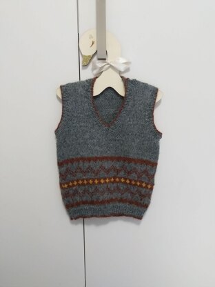 Vests - lovely fairisle designs in 4ply