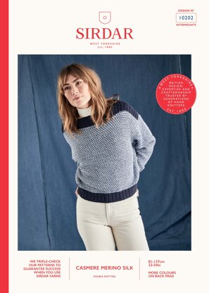 Women Sweater in Sirdar Snuggly Cashmere Merino Silk DK - 10202 - Downloadable PDF