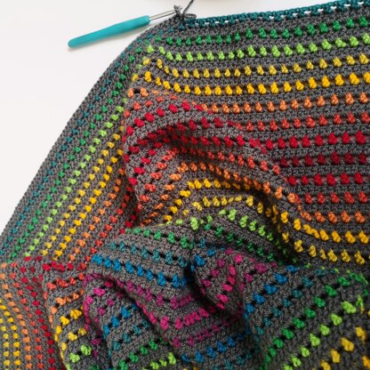 Rainbow Through the Storm Crochet Blanket