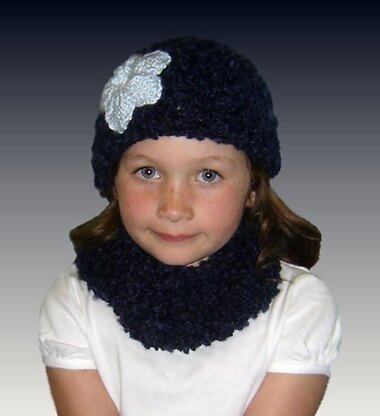 Matching Girl and Doll Beanie and Neck Warmer. 18 inch doll, children. PDF, 402