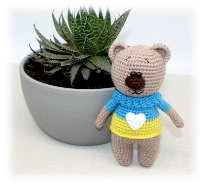 I Love Ukraine Bear Crochet Pattern