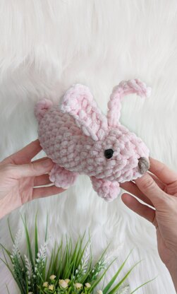 Crochet plush bunny pattern, amigurumi stuffed rabbit pattern