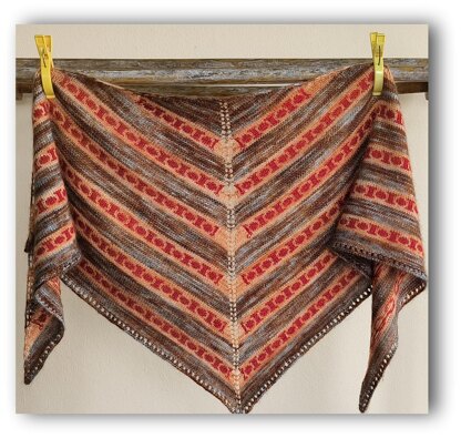 Colorwork and Stripes Shawl