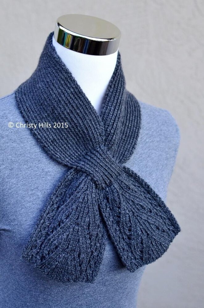 Everest Scarf ( Keyhole / Ascot / Pull-Through / Vintage / Stay On Scarf  Knitting Pattern )