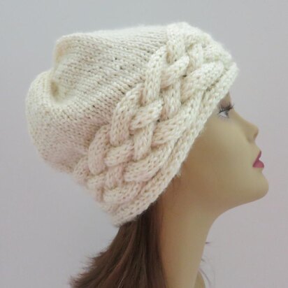 The Odessa Hat - Aran Braid - knitting pattern
