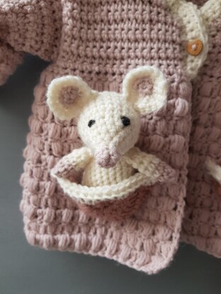 Crochet Pramsuit and Mouse