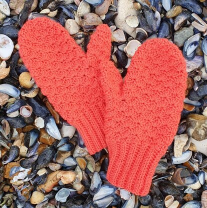 She sells sea shells crochet mittens