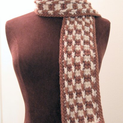 Tunisian Check Scarf