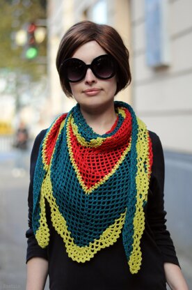 Christy crochet triangular scarf