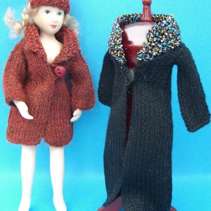 HMC24 Coats and hat for a doll in the dolls house