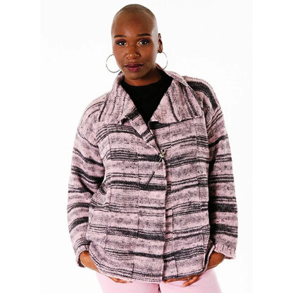 Trendsetter Yarns 6100A Tiger - Box Stitch Overlapping Front Cardigan PDF