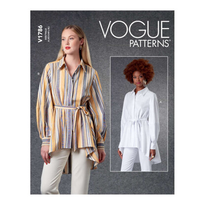 Vogue Misses' Shirts & Belt V1786 - Sewing Pattern