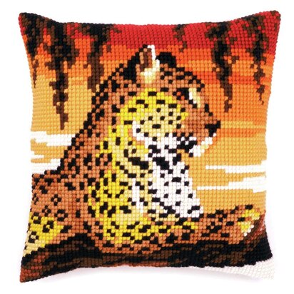 Vervaco Cross Stitch Kit: Cushion: Leopard - PN-0162253 - 40 x 40cm