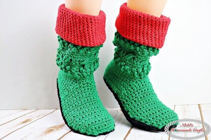 Christmas Santa and Elf Booties