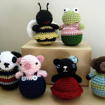 Roly-Poly Animal Amigurumi Pattern Set